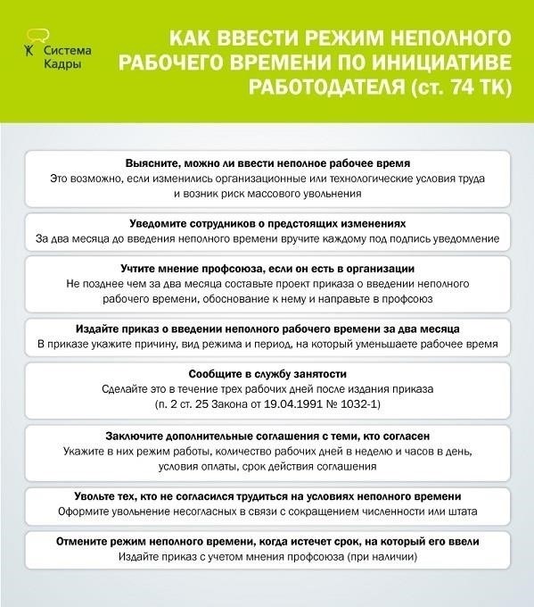 Обязанности работодателя при одобрении сокращенного рабочего дня