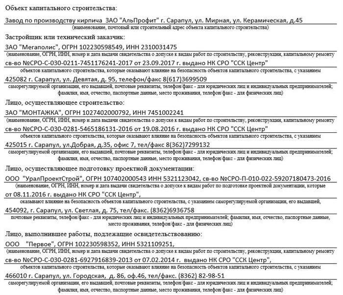 Пример документа