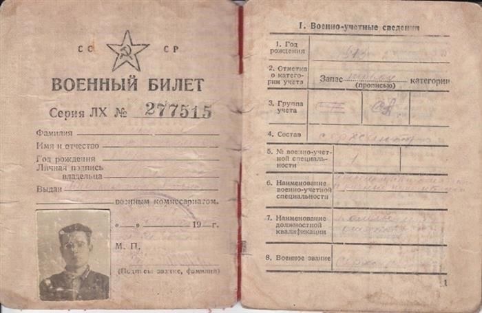 Расшифровка номера военно-учетной специальности